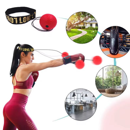 Professional Boxing Speed Ball - Head-Mounted PU Punch Ball for MMA and Sanda Training, Hand-Eye Coordination, Home Sandbag Fitness Equipment