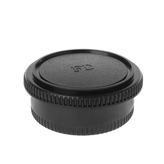 Rear Lens Body Cap for Canon FD - Anti-Dust Protection Cover in Black Plastic