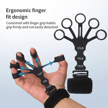 Silicone Finger Exercise Stretcher and Hand Strengthener for Arthritis Grip Training and Rehabilitation