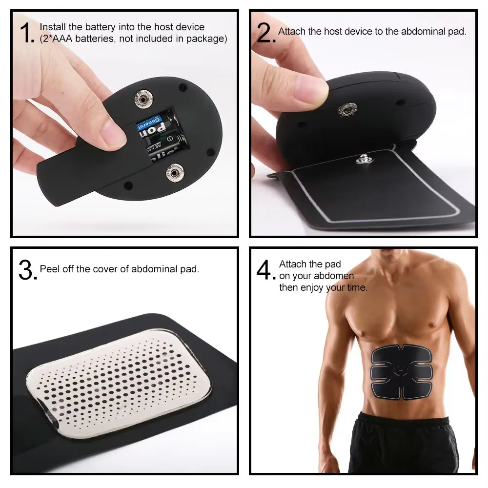 Wireless EMS Abdominal Muscle Stimulator and Slimming Massager Belt for Body Fitness and Weight Loss